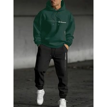 Bellanova Erkek Günlük Mektup Baskılı Kapüşonlu ve Eşofman Altı Takımı