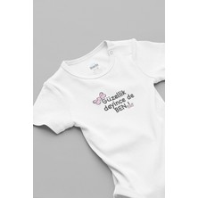 Overoz Güzellik Deyince De Ben Baskılı Bebek Body Zıbın 5934
