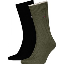 Tommy Hilfiger Th Men Sock 2p Struc Erkek Yeşil Çorap - S701236317