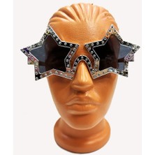 Yg Gümüş Yıldız Metalize Parti Gözlüğü