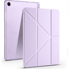 Fuchsia Galaxy Tab A11 Plus ile Uyumlu Kalem Bölmeli Tri Folding Kılıf