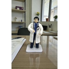 Figürart El Yapımı Erkek Doktor Biblo – Sağlık Çalışanı Figürü – Hediye ve Dekor