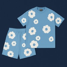 Bellanova Valırae Denim Oversize Asphalt Spotted Tişört Takim