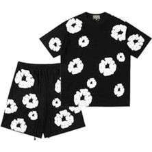 Bellanova Valırae Denim Oversize Asphalt Spotted Tişört Takim