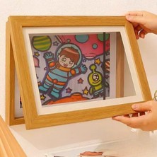 Hype Store Animokids Çocuk Resim Sanat Çerçevesi – Mıknatıslı Kapaklı, Duvara Asılabilir, Etkinlik Sergileme Çe