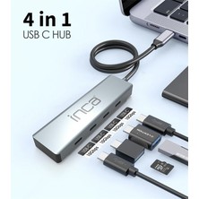 Inca ITPT4T Typec Hub X4 Typec Port 3.1 10GBPS Alumınyum Kasa Çoklayıcı