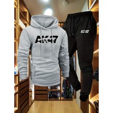 Bellanova AK47 Baskılı Kapüşonlu ve Eşofman Altı Takımı