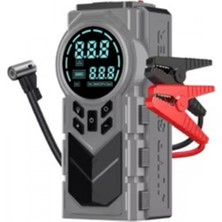 Marsilyan Şarjlı 8.000 Mah Taşınabilir Çanta Araç Akü Şarj Takviyeli Işıklı Hava Kompresörü Powerbankli