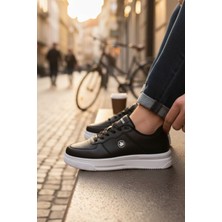 Enoch Erkek Günlük Spor Ayakkabı Kalın Tabanlı Sneaker Yaprak Logolu Trend Model