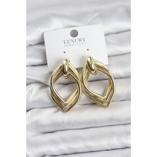 LaraTech Vintage Gold Renk Pirinç Kadın Küpe