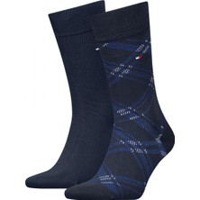 Tommy Hilfiger Th Men Sock 2p Check Erkek Mavi Çorap - S701236310