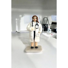 Figürart El Yapımı Kadın Doktor Biblo – Sağlık Çalışanı Figürü – Hediye ve Dekor
