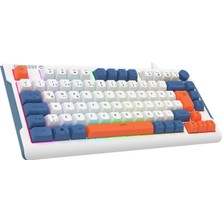BAYÇAĞRI Everest Kb-75 Smooth Beyaz/mavi/turuncu Rgb Q Membrane Oyuncu Klavyesi