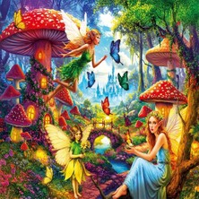 NW NessiWorld 31502 Faıry Tale Mushrooms 100 Parça Puzzle