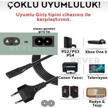 Ata Elektronik 3 Metre - C7 Güç Kablosu Ps2 Ps3 Ps4 Ps5 Xbox One Televizyon Tv Radyo Işıldak Power Elektrik Kablosu