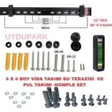 Uydupark Masterx MX-WH01 32-80'' LCD LED Tv Duvar Askı Aparatı+4*4 Boy Vida+Su Terazisi+Pul