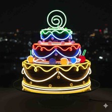 Kamer Neon LED Işıklı Yaşpasta