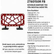 Zeplin Güvenlik Bariyeri | Tek Yön Decotalı (Ağır Tip) 150X50 cm