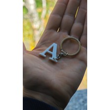 Yerli A Harfi Anahtarlık Beyaz