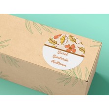 Storemax Güzel Günlerde Kullanın Mat Etiket Turuncu Sonbahar Çiçek Temalı 4 cm 100 Adet