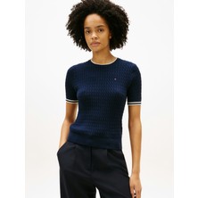 Tommy Hilfiger   CO CABLE C-NK SS SWT