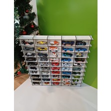 Pleksi Kapaklı Hotwheels Duvar Rafı, Matchbox Duvar Rafı, Akrilik Kapaklı Araba Rafı, Açıklamayı Oku