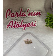 Parla'nın Atölyesi 0-3 Yaş Az Saçlı ve Saçsız Bebek Tokası Sarı Taç