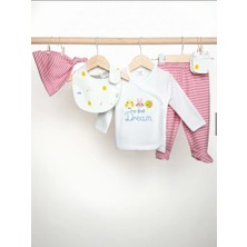 Pure Baby Natura 5'li Bebek Takımı, Zıbın,şapka, Eldiven, Hastane Çıkış Seti