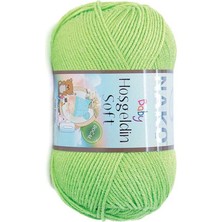 Nako Hoşgeldin Soft (5 Adet) 11217 Fıstık Yeşili Renkel Örgü Ipliği
