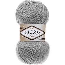 Alize Şal Sim (5 Adet) 21 Gri Renk El Örgü Ipliği