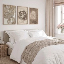 Pam Studio Doğal Ağaç Desenli Poster Seti 3’lü | Bej Boho Soyut Duvar Tablosu | Modern Dekor