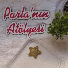 Parla'nın Atölyesi 0-3 Yaş Az Saçlı ve Saçsız Bebek Tokası Sarı Simli Yıldız