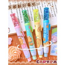 ÖZ OFİS Capybara Kapibara Simli High Sürgülü Silgi - Yumuşak & Iz Bırakmaz Silgi - Tekli