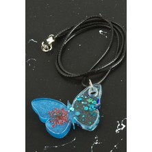 Linarx Sultan Otu Kelebek Epoksi Kolye