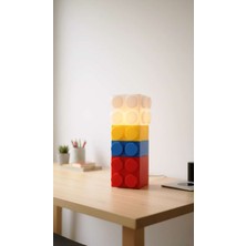 Muggle Design Bricklight Yaratıcı LEGO Figür Lamba - Renkli Gece Lambası & Dekoratif Masa Aydınlatması ( 36 cm )