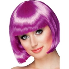 Nevamel Mor Renk Parti Peruğu Küt Saç