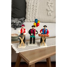 Figürart El Yapımı Sokak Satıcıları 3’lü Biblo Seti –macuncu,simitçi,baloncu