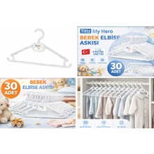 Direkstoktan 30 Adet Bebek ve Çocuk Elbise Askısı 26 cm Boyunda