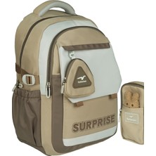 Rky Serenity Relaxion Çok Cepli Sırt Çantası Kalemlikli Peluş Aksesuarlı Okul Seti