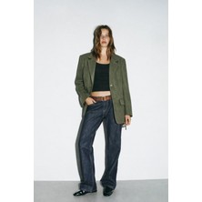 Hakke Kadın Şık Süet Blazer Ceket