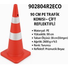 Zeplin Pe Trafik Konisi – Çift Reflektifli –90 cm