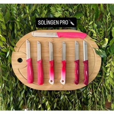 Solingen Pro Tanışma Bıçak Seti - 7 Parça(Pembe)