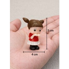  küçük kız çocuk teraryum sukulent diorama minyatür sahne dekoru