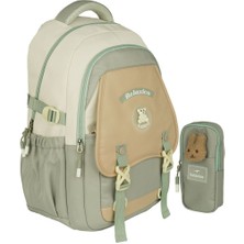 Rky Serenity Relaxion Ithal Su Geçirmez Kumaş Çok Bölmeli Iç Astarlı Sırt Çantası ve Kalemlik Seti