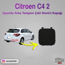 AutoPit 3D Citroen C4 Iı (2010–2018) Uyumlu Arka Tampon Çeki Demiri Kapağı