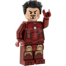 LEGO Marvel Super Heroes Orjinal Iron Man - Mark 3 Armor Minifigür SH0739 (Saçlı Versiyon)