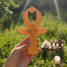 Ankh Antik Mısır Sembollü Altın Renkte Altar Ev Duvar Dekoru