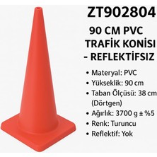 Zeplin Pvc Trafik Konisi – Reflektifsiz – 90 cm