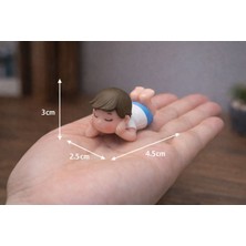  dinlenen erkek çocuk teraryum sukulent diorama minyatür sahne dekoru