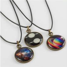 Linarx Gezegen Karışık Canlı Kolye